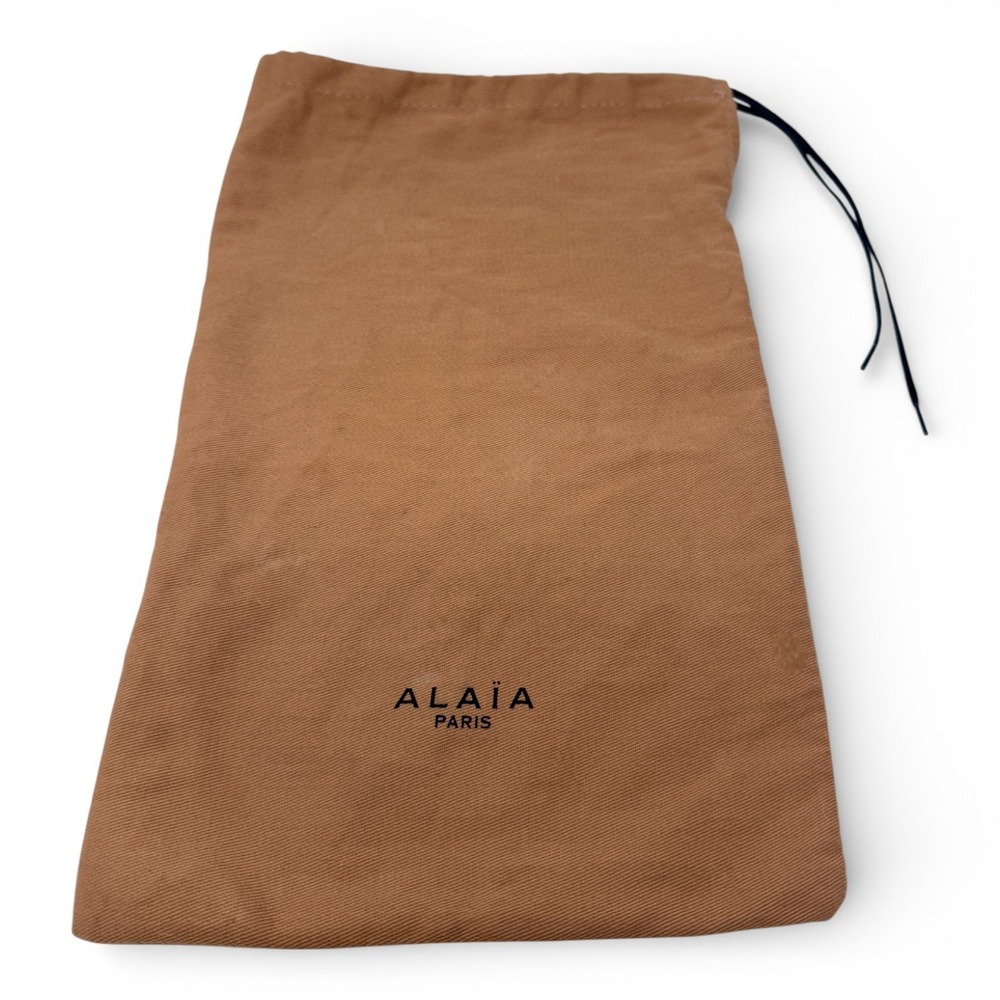 Alaia Paris Dust Bag Storage Pouch Shoe Bag Cotton Tan 13.5x8.5